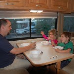 eating breakfast rv