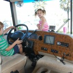 kids on dash board rvtrip