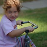 nikki riding bikes at school 103009
