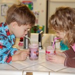 kids drinking smoothies